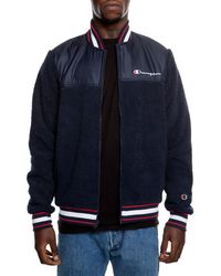 champion men's sherpa baseball jacket