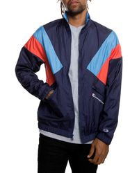 champion nylon warm up jacket