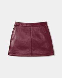 Kate Spade - Kate Spade Faux Nappa Mini Skirt - Lyst
