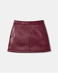 Kate Spade - Faux Nappa Mini Skirt - Lyst