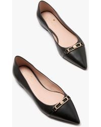 Kate Spade - Hallie Flache Schuhe Aus Glattem Leder - Lyst
