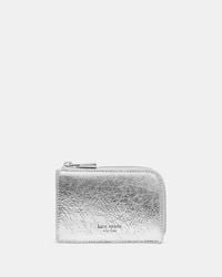 Kate Spade - Crinkle Metallic Mini Zip Card Case - Lyst
