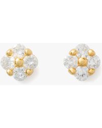 Kate Spade - Kate Spade Fine Time To Shine Diamond Flower Studs - Lyst