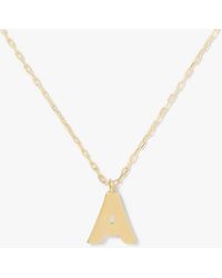 Kate Spade - Kate Spade Fine Love Letter A Initial Pendant - Lyst