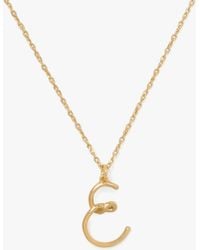 Kate Spade - Initial Script E Pendant - Lyst