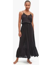 Kate Spade Leather Cabana Dot Wrap Dress in Black | Lyst