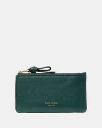 Kate Spade - Loop Pebbled Leather Ew Zip Card Case - Lyst