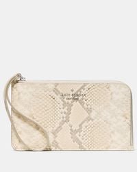Kate Spade - Kate Spade Lucy Snake Wristlet - Lyst