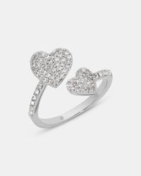 Kate Spade - Kate Spade Yours Truly Pave Heart Ring - Lyst