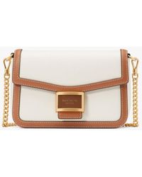 Kate Spade - Katy Colorblocked Textured Leather Flap Chain Crossbody - Lyst
