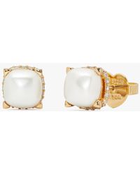 Kate Spade - Little Luxuries 8mm Square Studs - Lyst