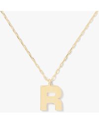 Kate Spade - Kate Spade Fine Love Letter R Initial Pendant - Lyst