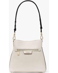 Kate Spade - Kate Spade Hudson Colorblocked Pebbled Leather Shoulder Bag - Lyst