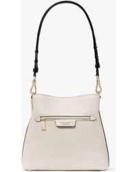 Kate Spade - Hudson Colorblocked Pebbled Leather Shoulder Bag - Lyst