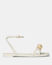 Kate Spade - Harmony Smooth Leather Flat Sandal - Lyst