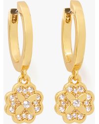Kate Spade - Heritage Bloom Huggie Drop Earrings - Lyst