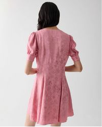 Kate Spade - Fluid Jacquard Puff Sleeve Mini Dress - Lyst