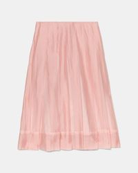Kate Spade - Kate Spade Crinkled Organza Pleated Skirt - Lyst