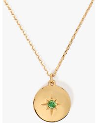 Kate Spade - The Color Spark Collection Green Joy Medallion Necklace - Lyst