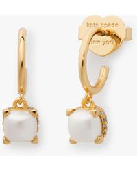 Kate Spade - Little Luxuries 6mm Square Huggies - Lyst