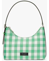Kate Spade - Sam Icon Gingham Printed Fabric Small Shoulder Bag - Lyst