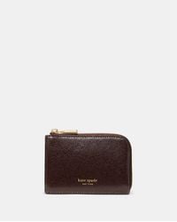 Kate Spade - Patent Mini Zip Card Case - Lyst