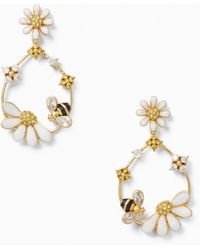 dazzling daisy hummingbird statement hoops