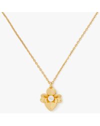 Kate Spade - Precious Pansy Mini Pendant - Lyst