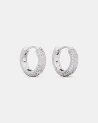 Kate Spade - Brilliant Statements Pavé Mini Huggies - Lyst
