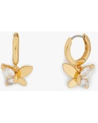 Kate Spade - Kate Spade Social Butterfly Huggies Earring - Lyst