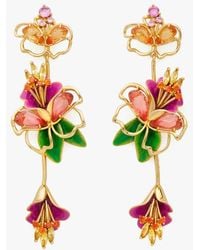 Kate Spade - Paradise Floral Linear Earrings - Lyst