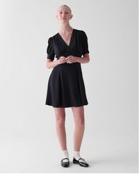 Kate Spade - Kate Spade Fluid Puff Sleeve Mini Dress - Lyst