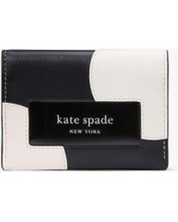 Kate Spade - Label Dot Applique Card Case Trifold Wallet - Lyst