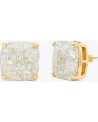 Kate Spade - Small Square Studs ( Glitter) Earring - Lyst