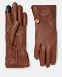 Kate Spade - Spade Flower Leather Gloves - Lyst