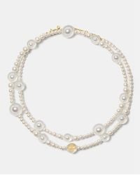 Kate Spade - Spade Flower Pearl Statement-Halskette, Lang - Lyst