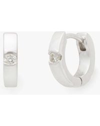 Kate Spade - Kate Spade Fine Meant To Be Diamond Huggies - Lyst