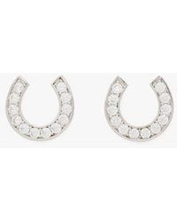 Kate Spade - Lucky Charm Pavé Horseshoe Studs - Lyst