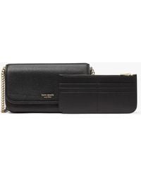 Kate Spade - Ava Pebbled Leather Flap Chain Wallet - Lyst