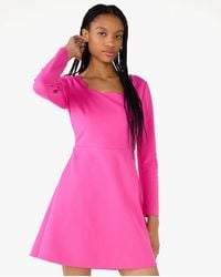 Kate Spade - Scalloped Ponte Dress - Lyst