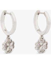 Kate Spade - Heritage Bloom Huggie Drop Earrings - Lyst