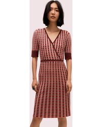 kate spade metallic wrap sweater dress