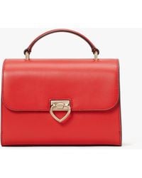 Kate Spade Leather Lovitt Buckle Small Top-handle Bag in Black - Lyst