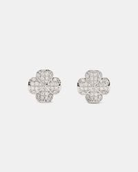 Kate Spade - Kate Spade Spade Flower Pave Stud Earring - Lyst