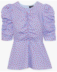 Kate Spade - Spring Time Dot Ruched Top - Lyst