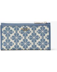 Kate Spade Synthetic Spade Flower Jacquard Chain Cardholder | Lyst