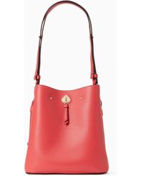Kate Spade Suede Marti Small Bucket Bag in Bright Magenta (Pink 
