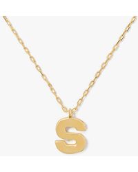 Kate Spade - Kate Spade Fine Love Letter S Initial Pendant - Lyst