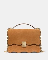 Kate Spade - Deco Wavy Suede Chain Shoulder Bag - Lyst