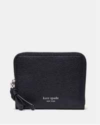Kate Spade - Loop Pebbled Leather Small Zip Around Wallet - Lyst